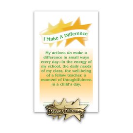 i make a difference lapel pin with message card