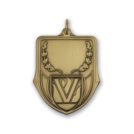laurel wreath die struck solid brass medallion