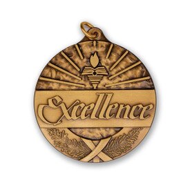 excellence die struck solid brass medallion