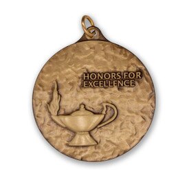 honors for excellence die struck solid brass medallion