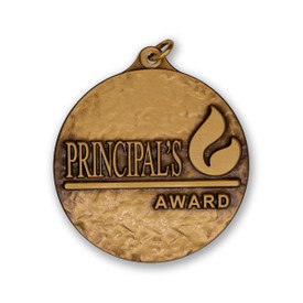 principal's award die struck solid brass medallion
