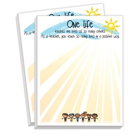 notepads with one life message