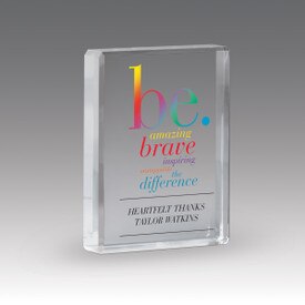 optic crystal paperweight with be collection design