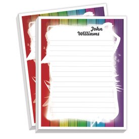 personalized notepads with colorful border