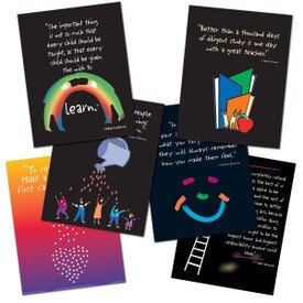 set of 6 at the heart of teaching posters