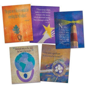 set of 5 posters with inspirational messages