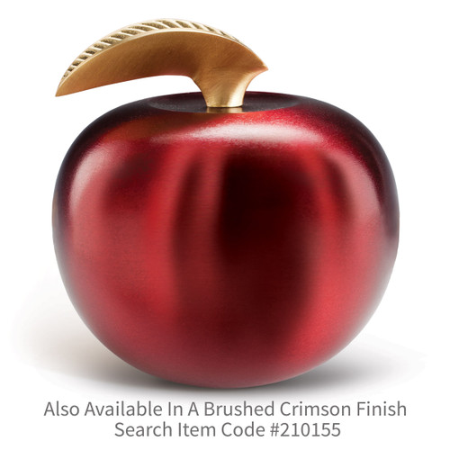 brass apple with brushed crimson finish