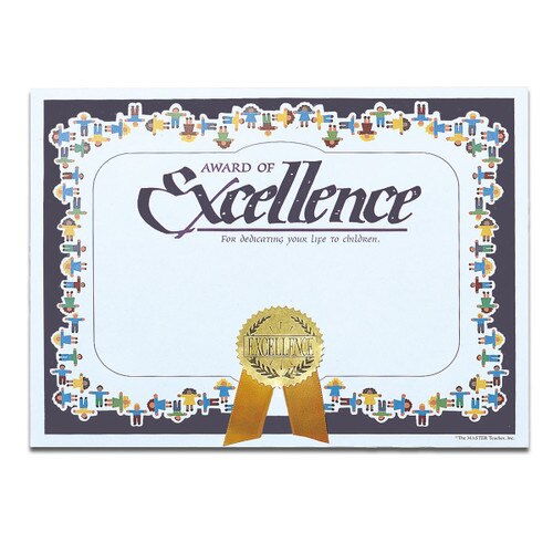 award of excellence certificate