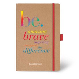 Eco-Friendly Hardbound Journal Featuring the Inspirational Be Collection Message. 5 colors to choose from.