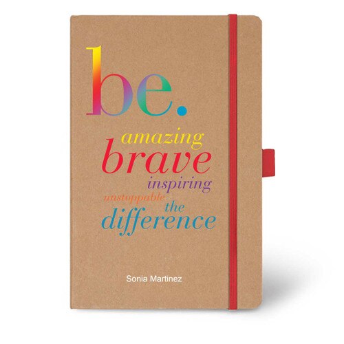 Eco-Friendly Hardbound Journal Featuring the Inspirational Be Collection Message. 5 colors to choose from.