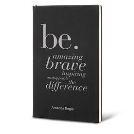 Richly textured hardbound journal featuring the inspirational Be message. 9 colors to choose from.