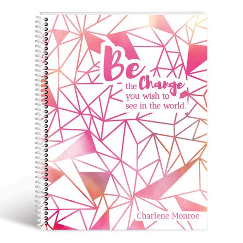 be the change geometric cover pink