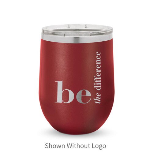maroon navy 12 oz. stainless steel tumblers with be the difference message