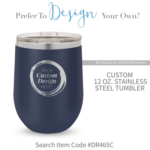 create your own navy 12 oz. stainless steel tumbler