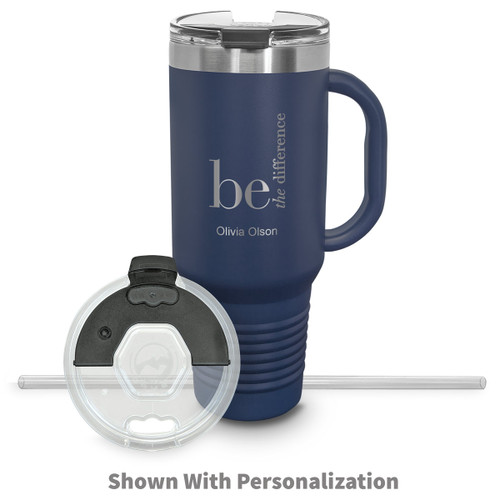 be the difference 40 oz stainless steel travel tumbler with personalization