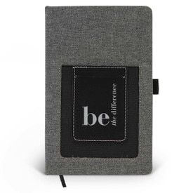 Canvas journal with phone pocket and card holder featuring the inspirational message Be The Difference. 3 colors to choose from.