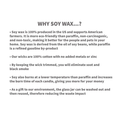 information about soy wax candles