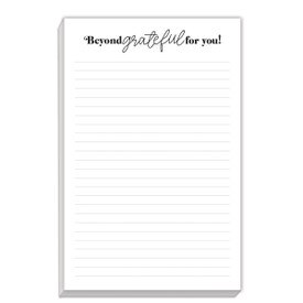 notepad with beyond grateful for you message