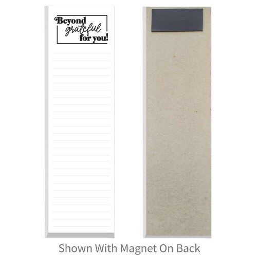 beyond grateful notepad with a magnet