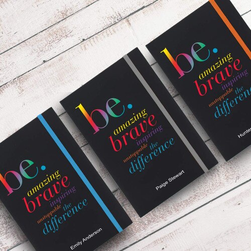 be collection black journals with multiple accent colors and personalization