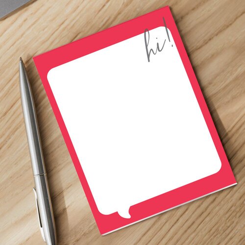 notepad sitting on a desk