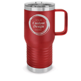 20oz. Stainless Steel Travel Tumbler With Your Custom Logo Or Design. 9 Colors To Choose From.