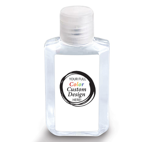 Custom 2 oz. Antibacterial Hand Sanitizer Gel With Your Full Color School Logo Or Mascot