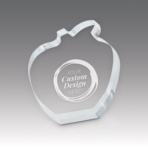 create your own acrylic apple award