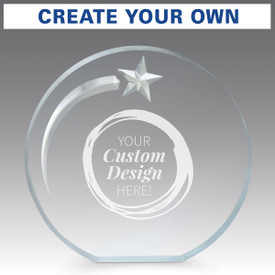 create your own option on an acrylic shooting star award