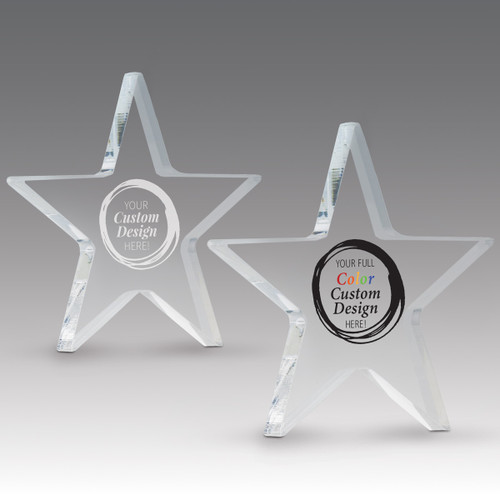 create your own acrylic star paperweight