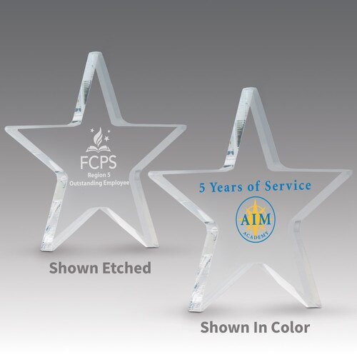 create your own acrylic star paperweight