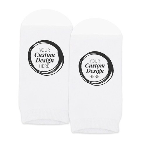 create your own pair of no-show white socks