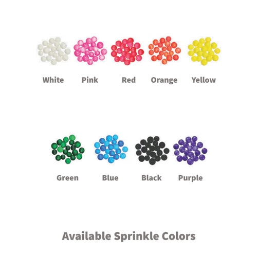 available sprinkle colors for chocolate squares