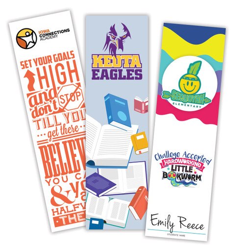 three custom bookmarks