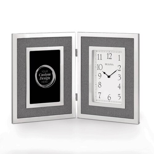create your own large silver framed clock