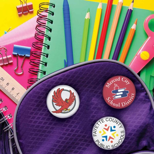 custom buttons on a backpack