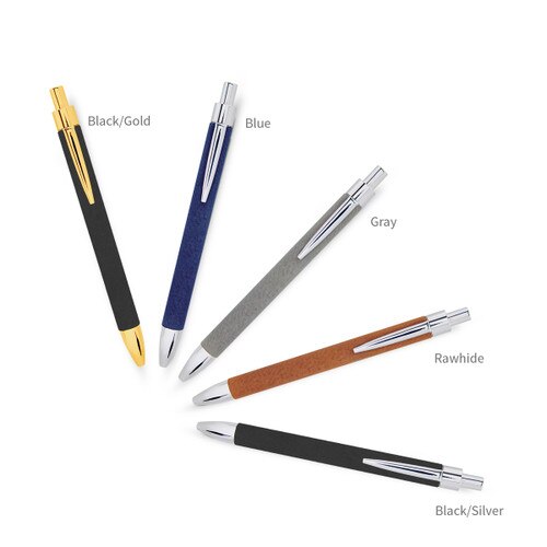 multiple colors of leather pens