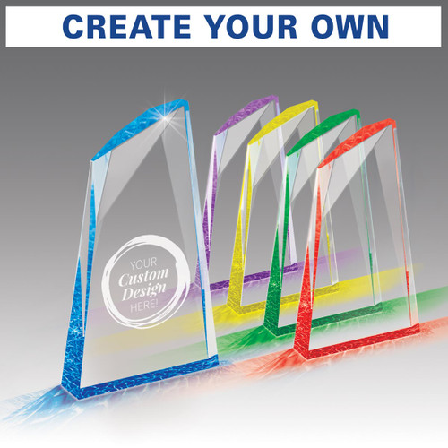 create your own option on an acrylic summit award with multiple colors