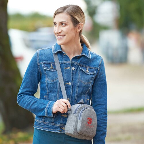 heather gray mini back pack