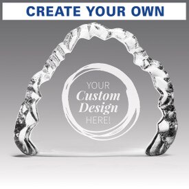 crystal clear iceberg with custom design