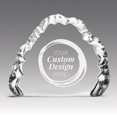 crystal clear iceberg with custom design