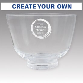 Crystal revere bowl featuring your custom logo or design.