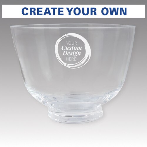 Crystal revere bowl featuring your custom logo or design.