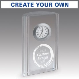 optic crystal tower clock with create your own option