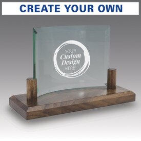 create your own curved glass base award