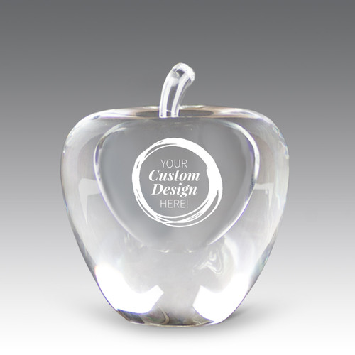 create your own solid optic crystal apple