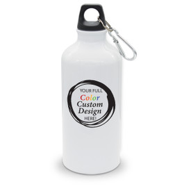 20 oz. aluminum carabiner canteen with your full color custom logo
