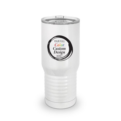 20 oz. stainless steel tall tumbler with your full color custom logo