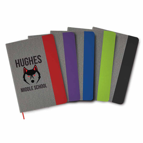 heather gray hardbound journals available in 5 colors