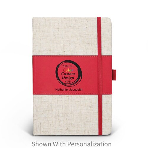 create your own heathered fabric journal with personalization
